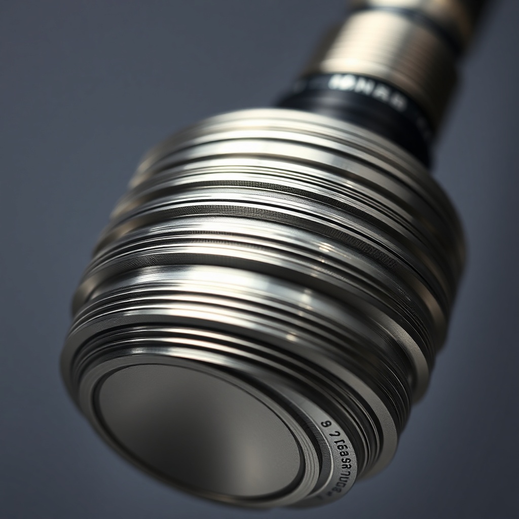 다트 배럴 표면에 정밀하게 가공된 다양한 형태의 그루브 패턴 확대 사진